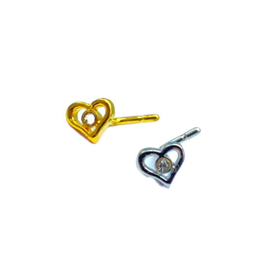 Stone Heart Nosering (L-Pin Type)