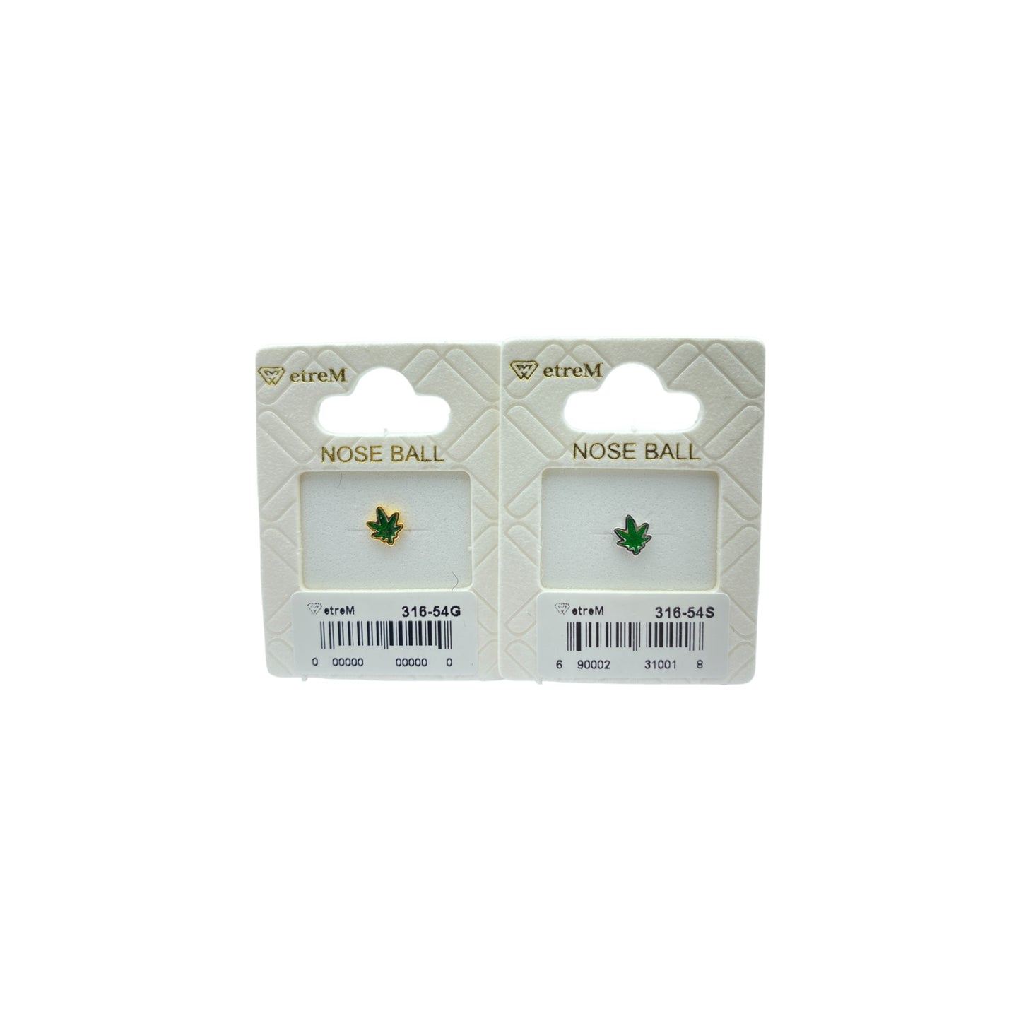 Green maple leaf Nosering (Ball Type)