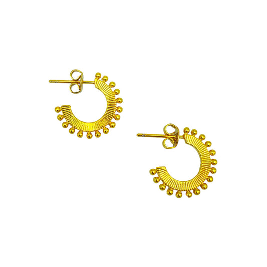 SAW BLADE HOOP EARRING