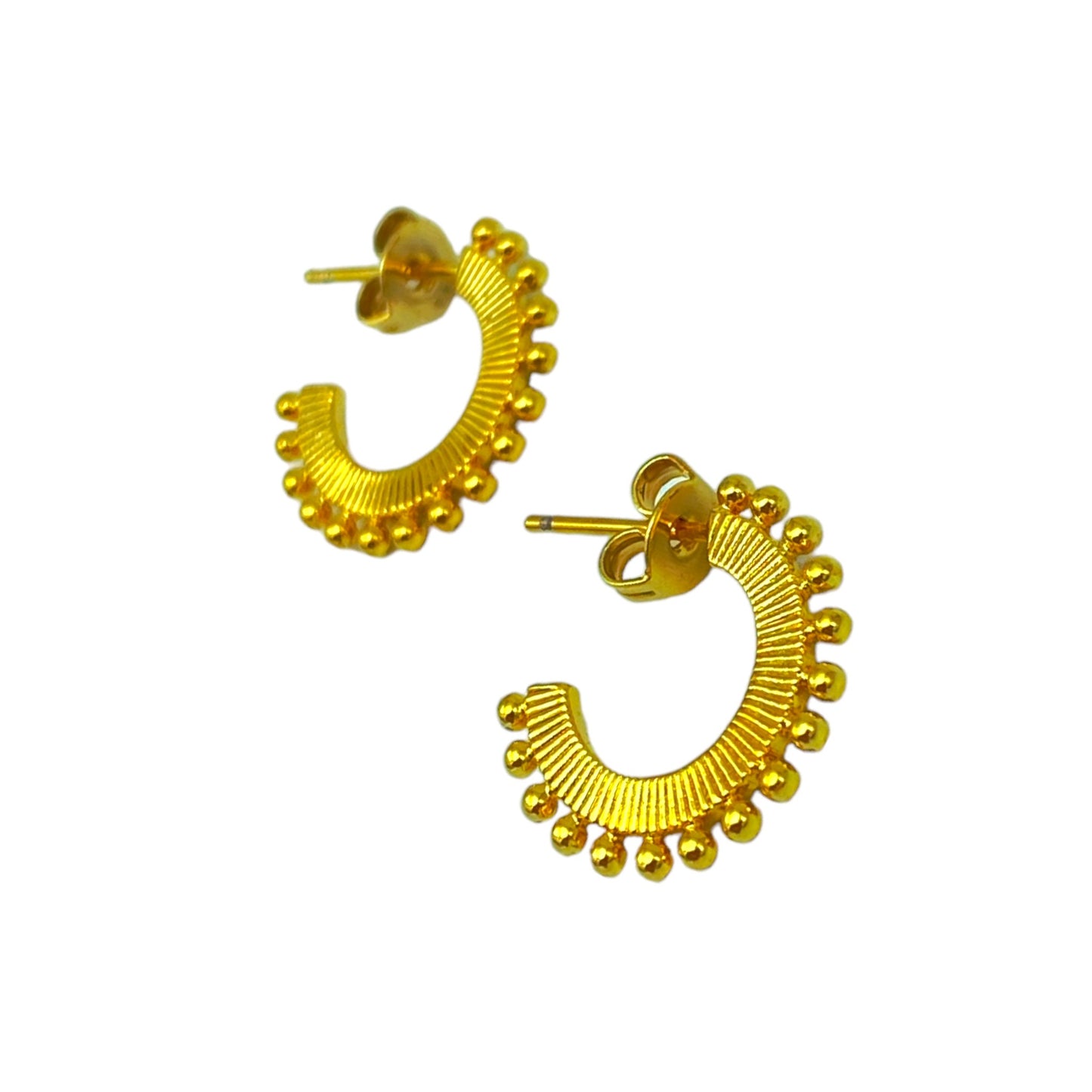 SAW BLADE HOOP EARRING