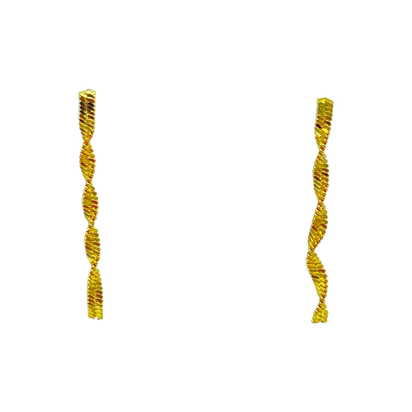 DROPPING TWISTED ROPE EARRING