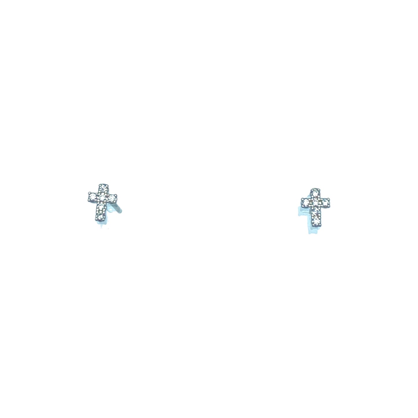 MINI SHINY CROSS EARRING