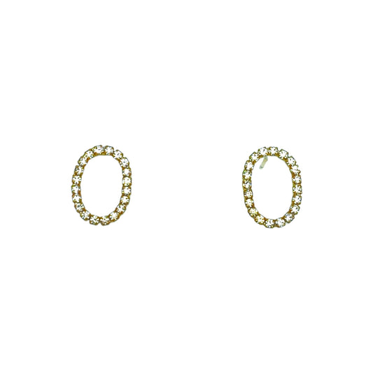 SHINING OVAL EARRING