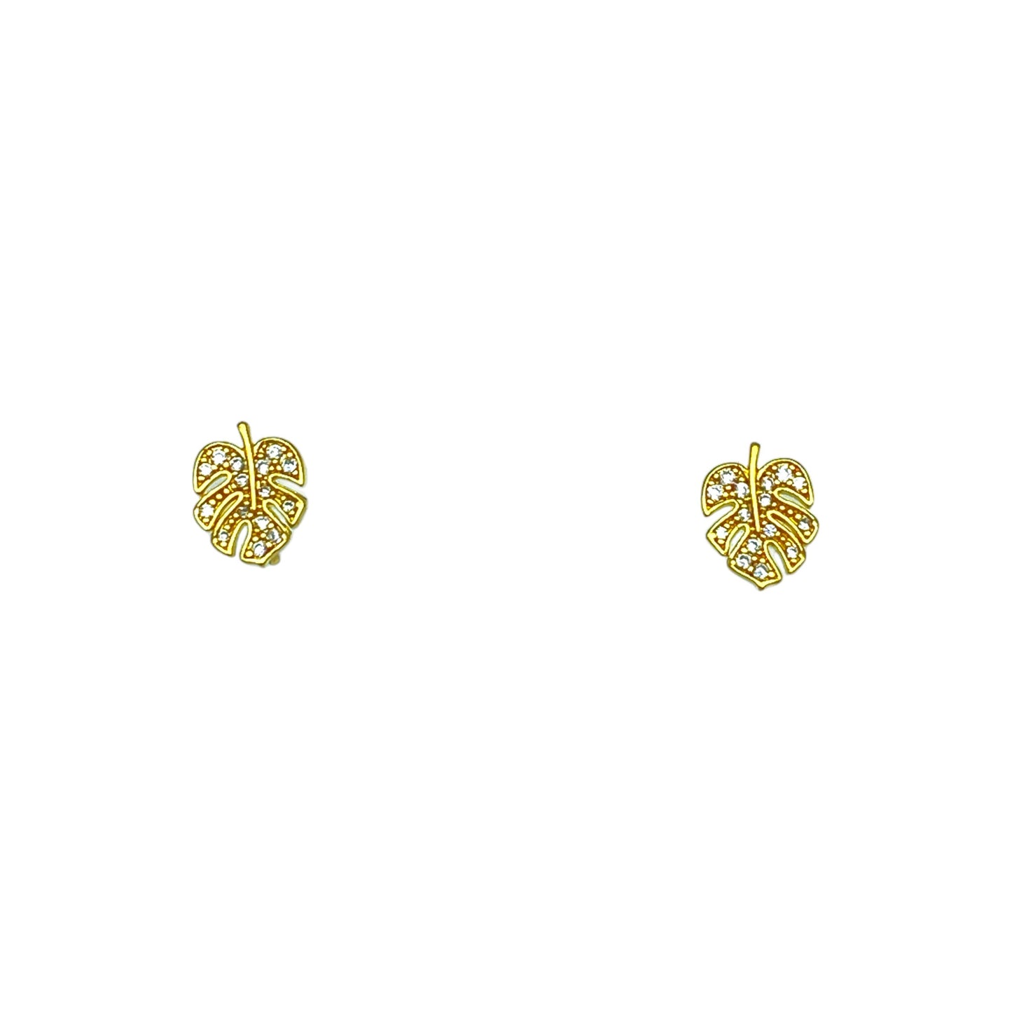 CUBIC LEAF EARRING