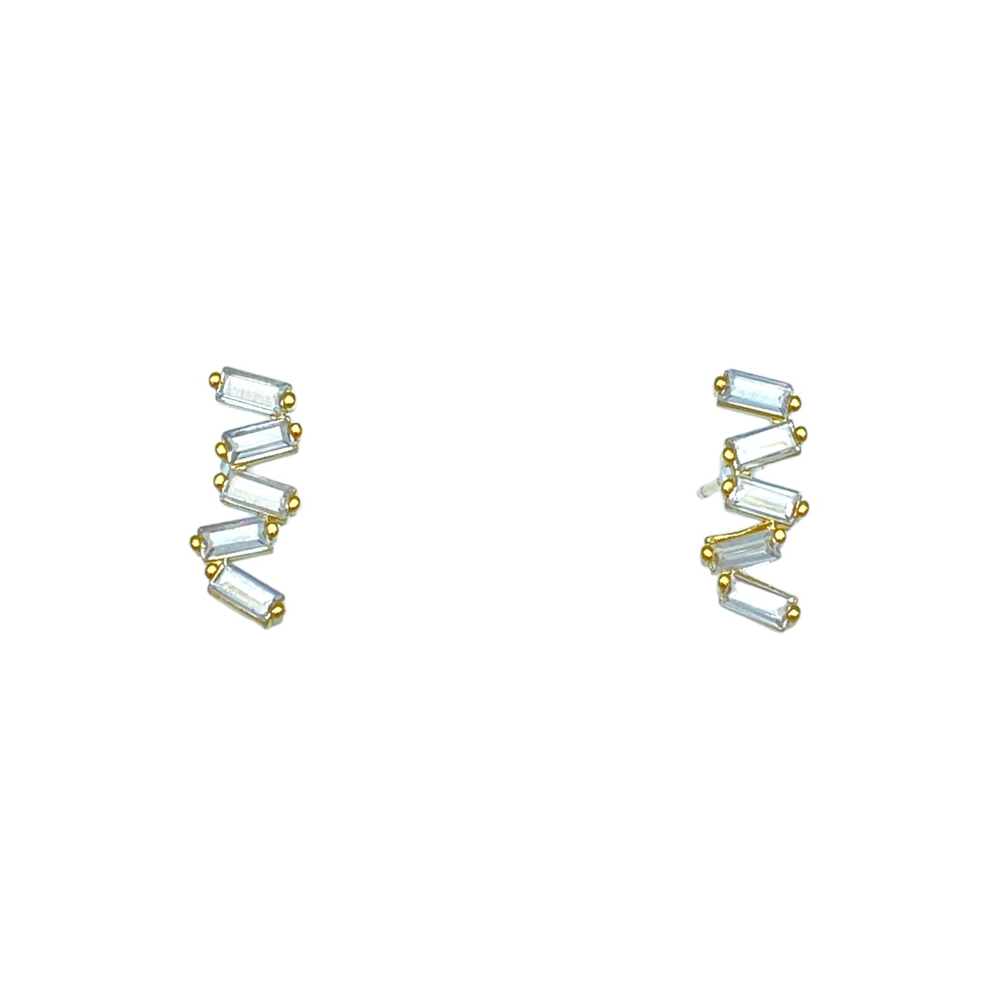 ZIG ZAG CUBICS EARRING