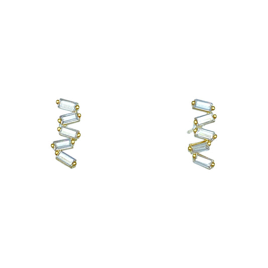 ZIG ZAG CUBICS EARRING