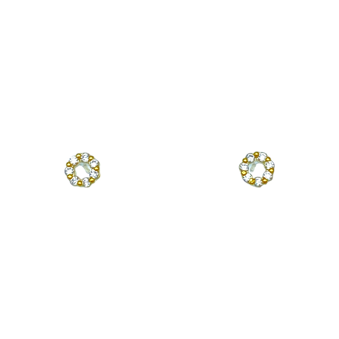 TINY CUBIC RING EARRING