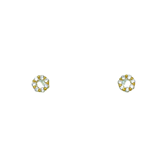 TINY CUBIC RING EARRING