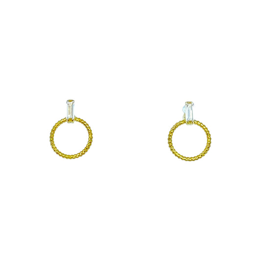 TINY BALL ROUND EARRING