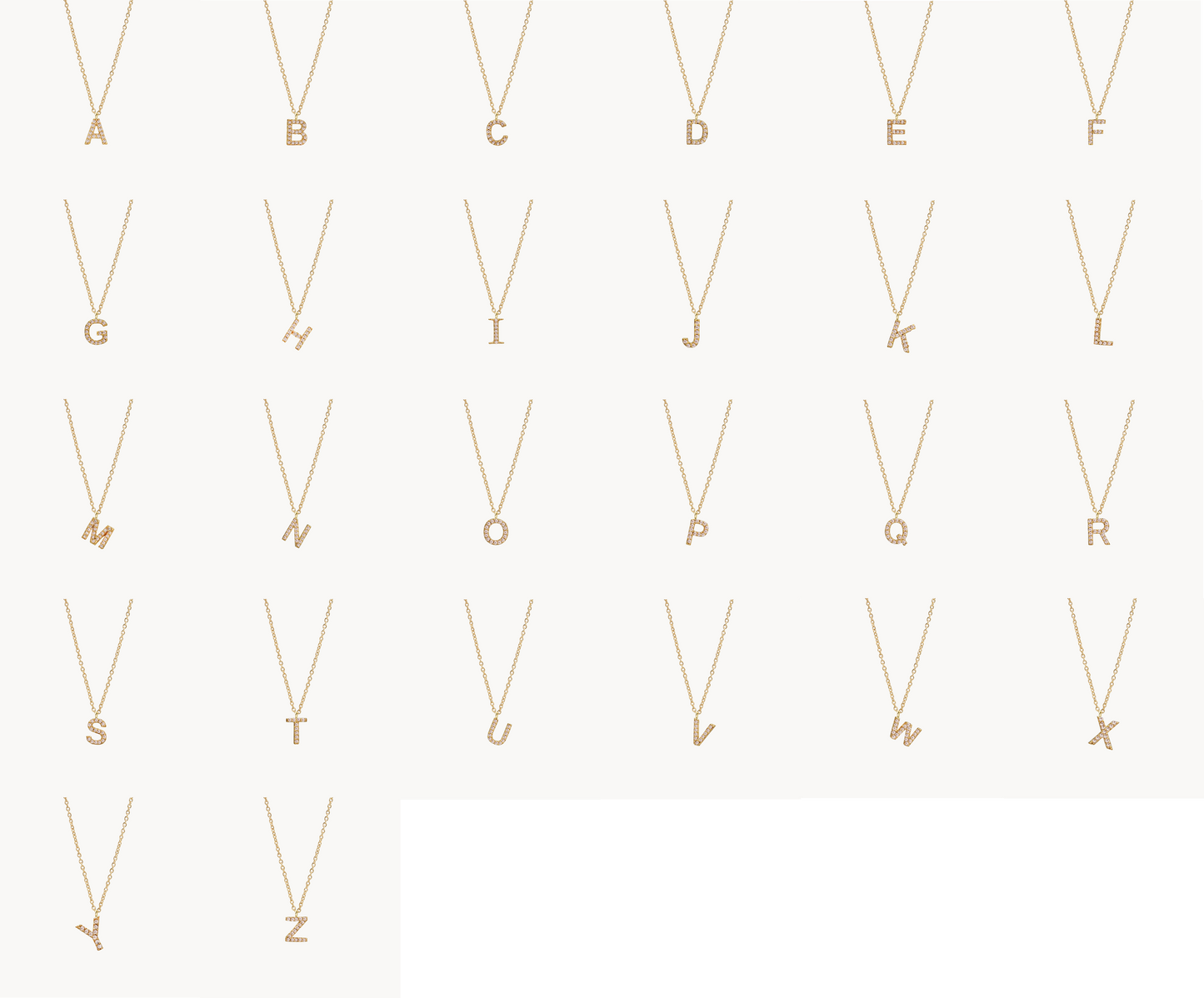 INITIAL NECKLACE SET