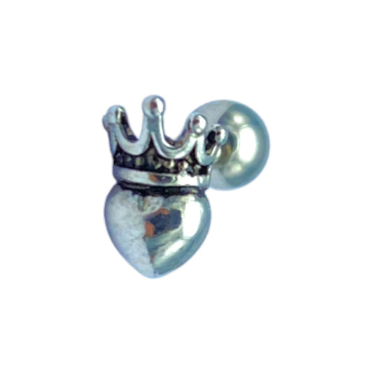 Heart with crown Piercing (Ear)