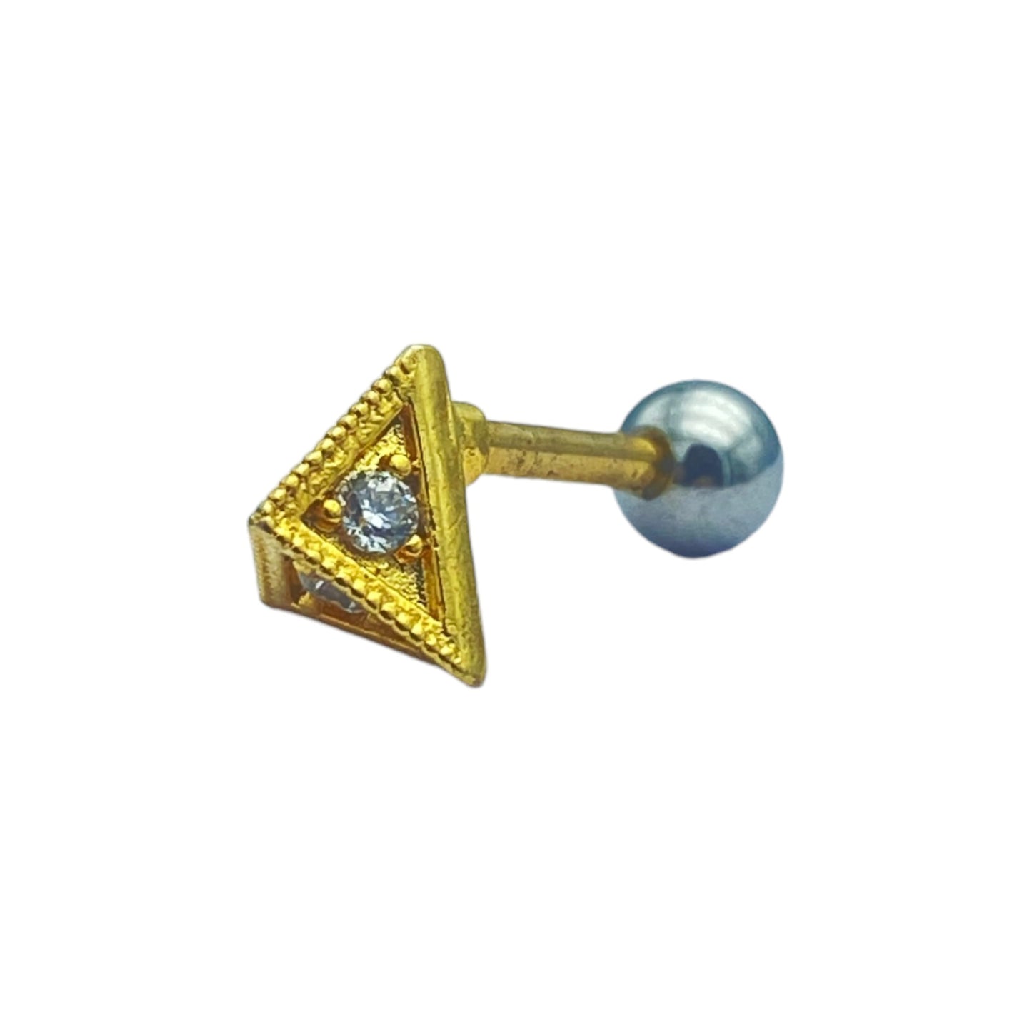 Gold pyramid Piercing (Ear)