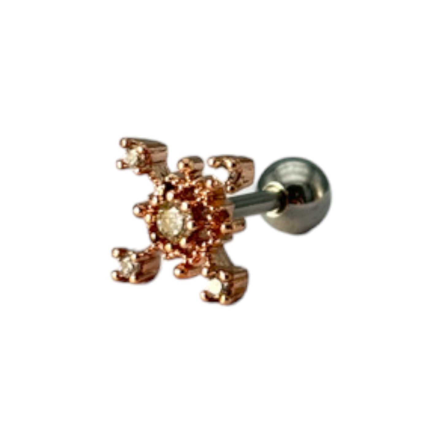 Snow crystals rosegold Piercing (Ear)