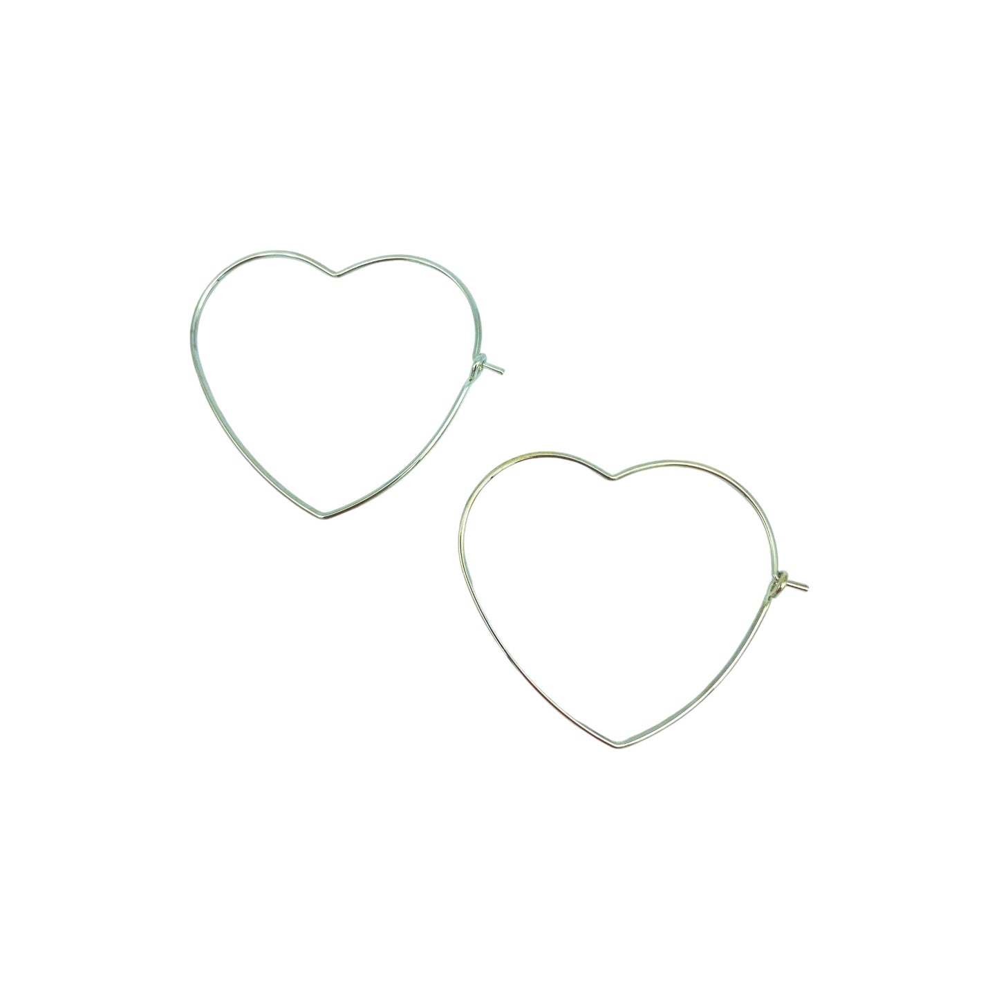 BIG HEART HOOP EARRINGS