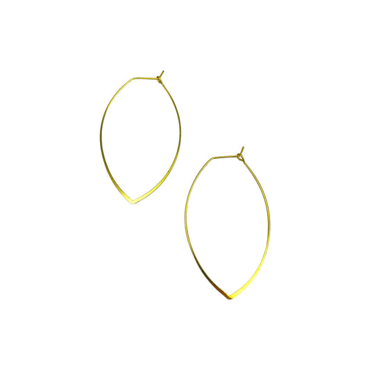 ONE PETAL HOOP EARRINGS