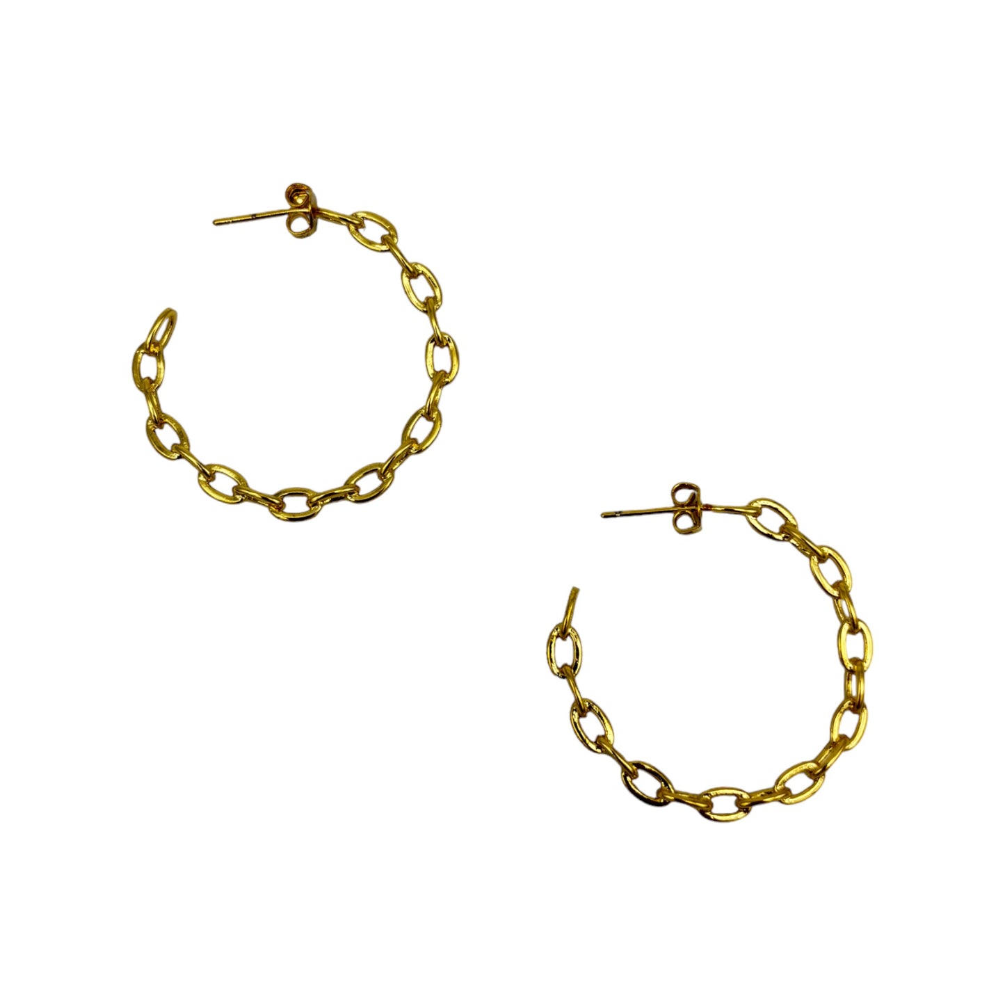 CHAIN HOOP EARRINGS