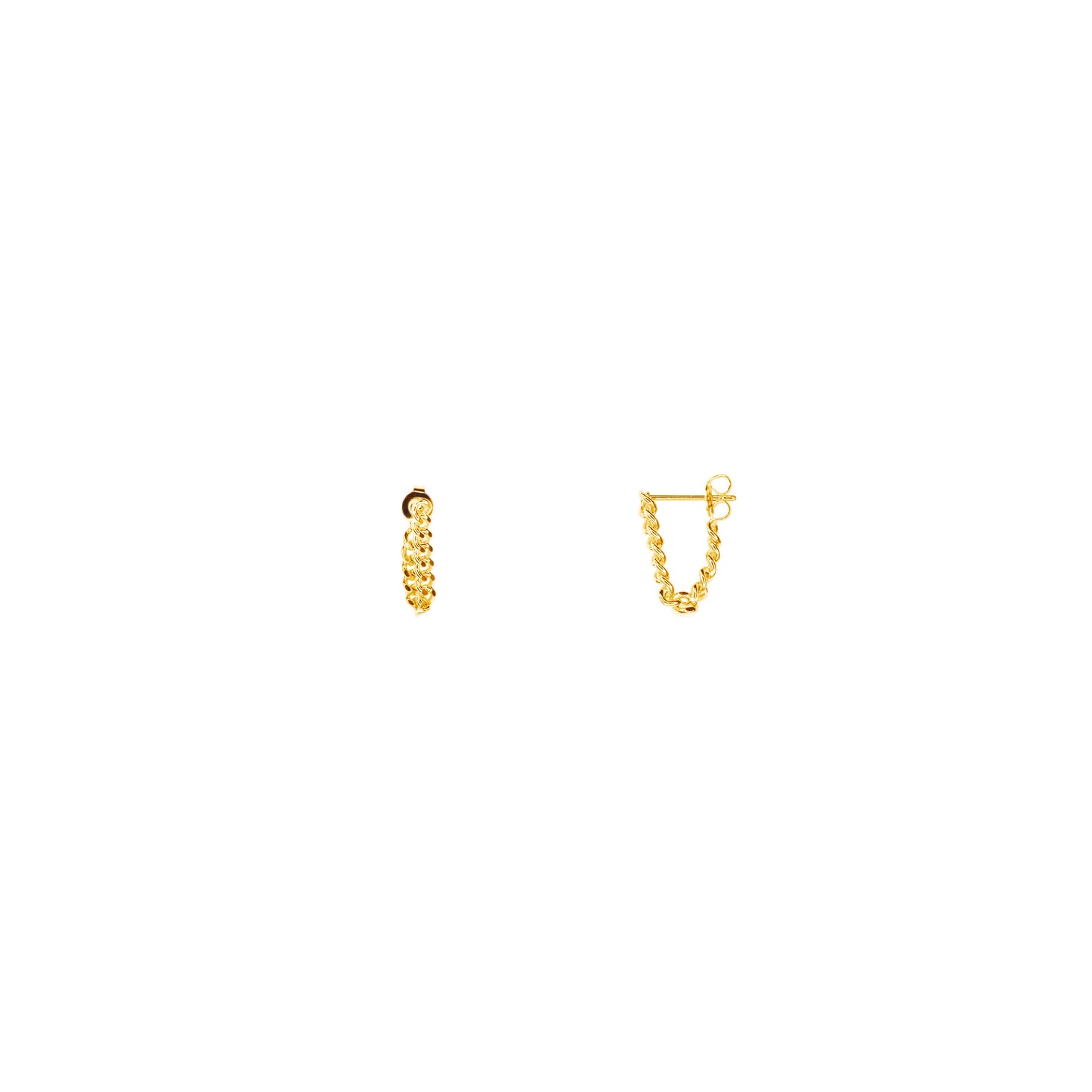 CHAIN DRAPERY EAR JACKET EARRINGS