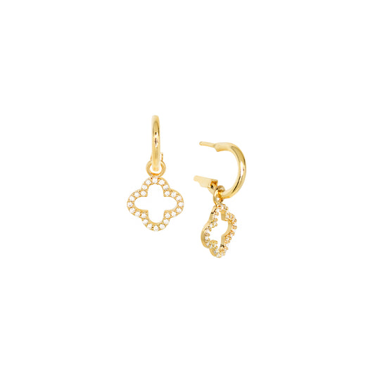 PAVE CLOVER HARMED HOOPS