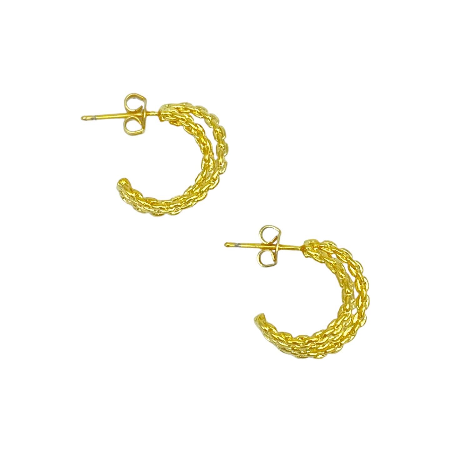 ROUND ROPE HOOP EARRING (13MM)