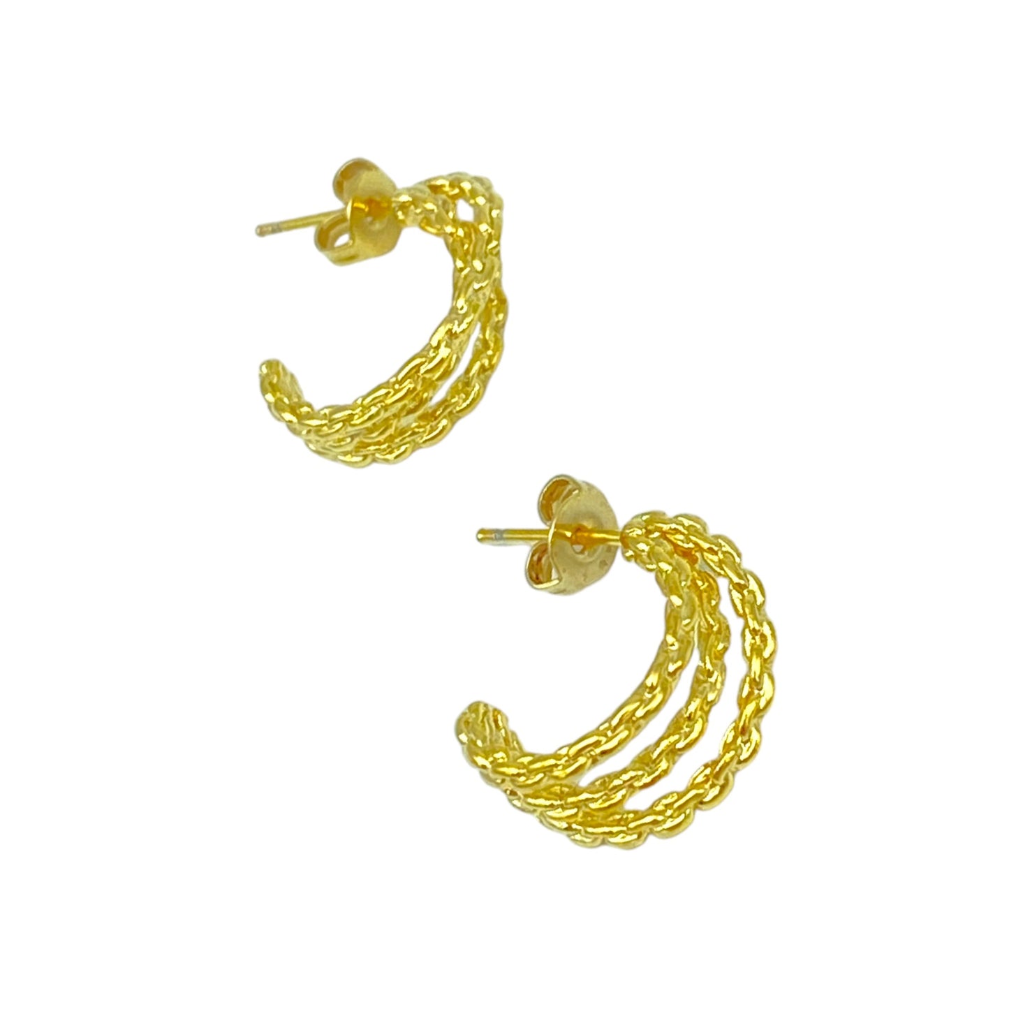 ROUND ROPE HOOP EARRING (13MM)