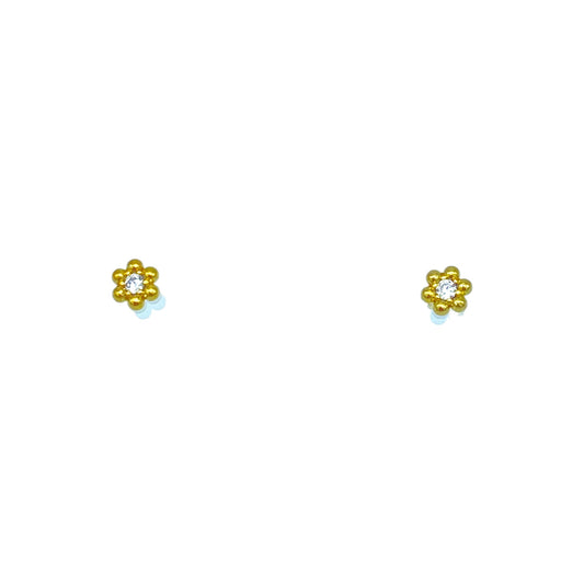 MINI GOLD POINTS FLOWER EARRING