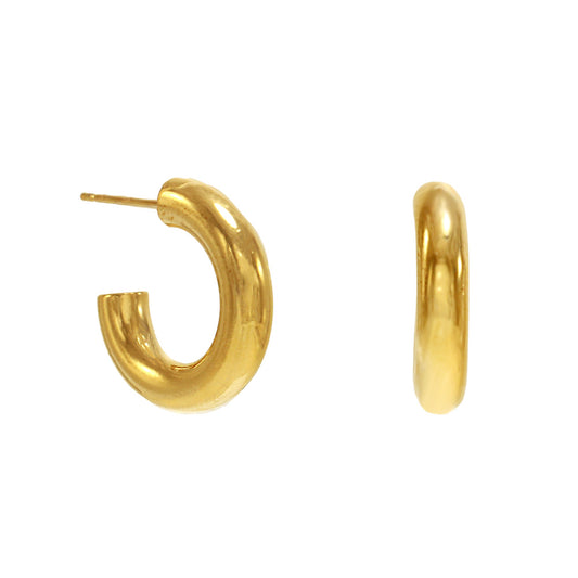 THICK TUBE HOOP EARRING (18MM)