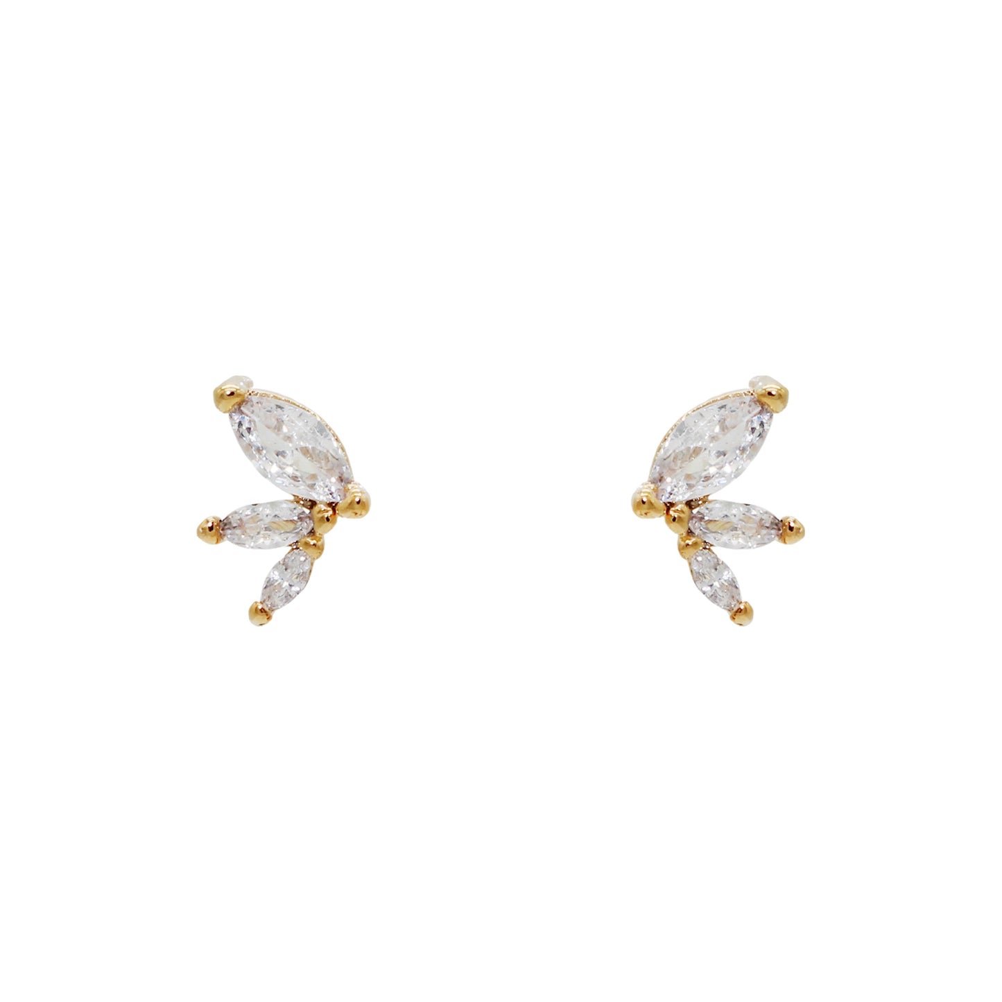 FINE MARQUISE STUD EARRINGS