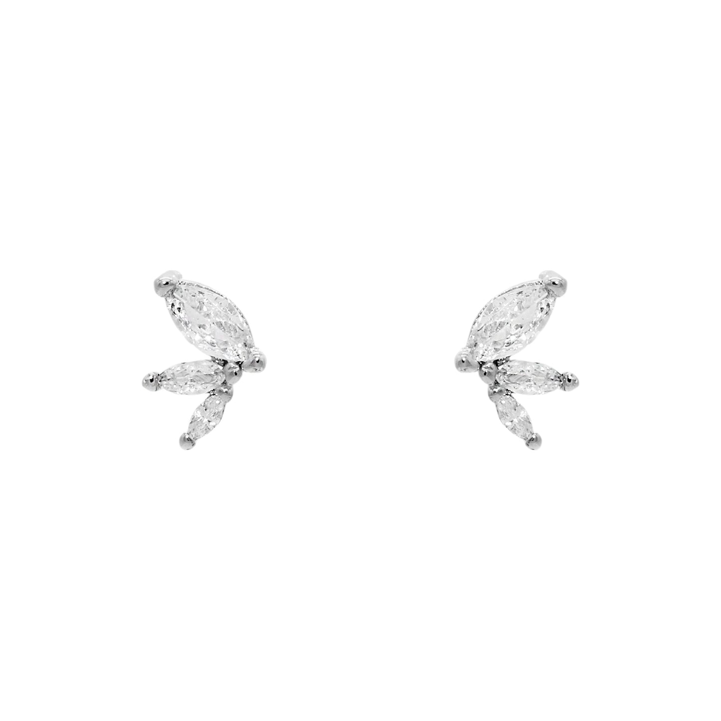 FINE MARQUISE STUD EARRINGS