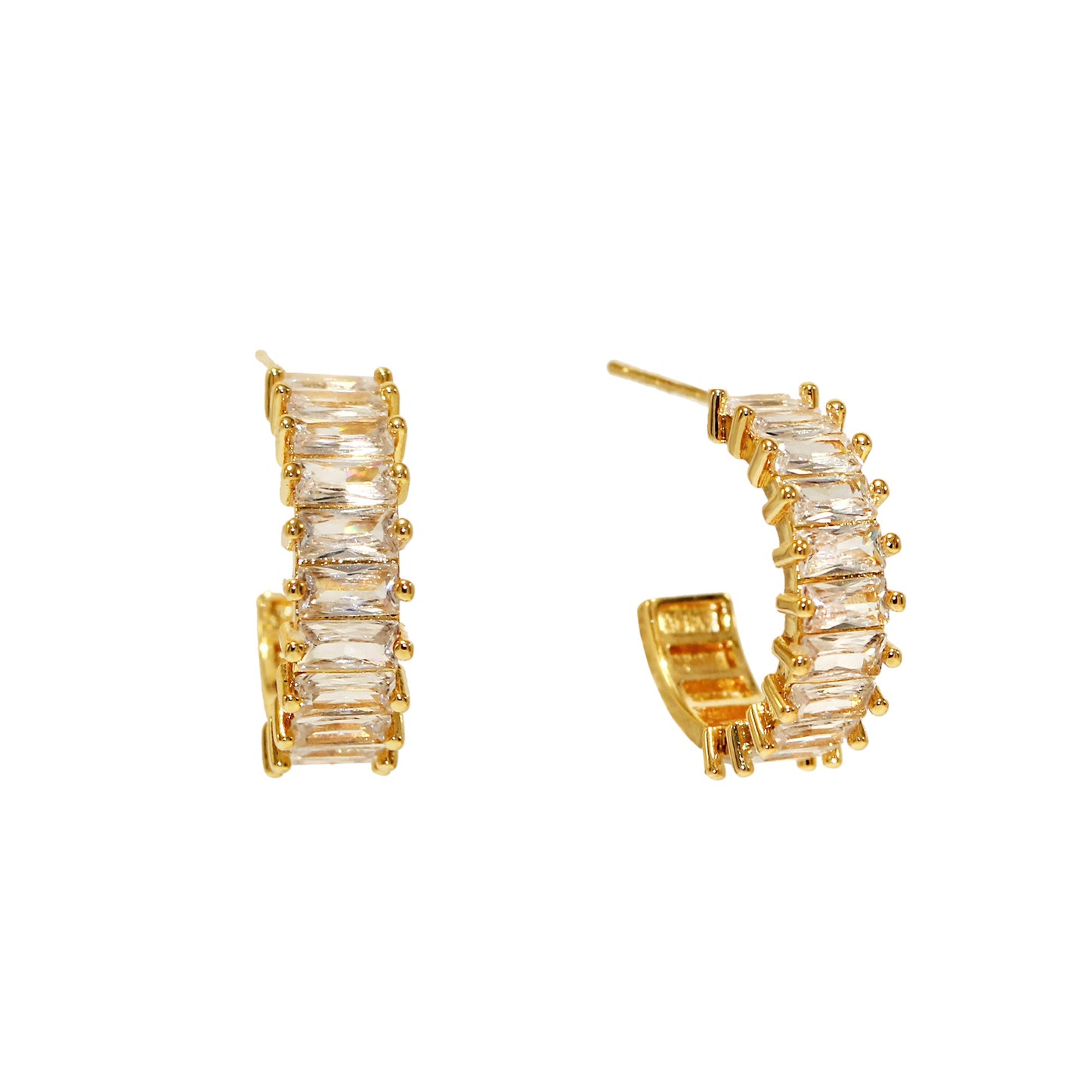 BAGUETTE CROWN EARRING