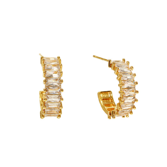 BAGUETTE CROWN EARRING