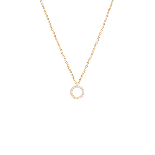 ROUND OPEN MINIMAL NECKLACE