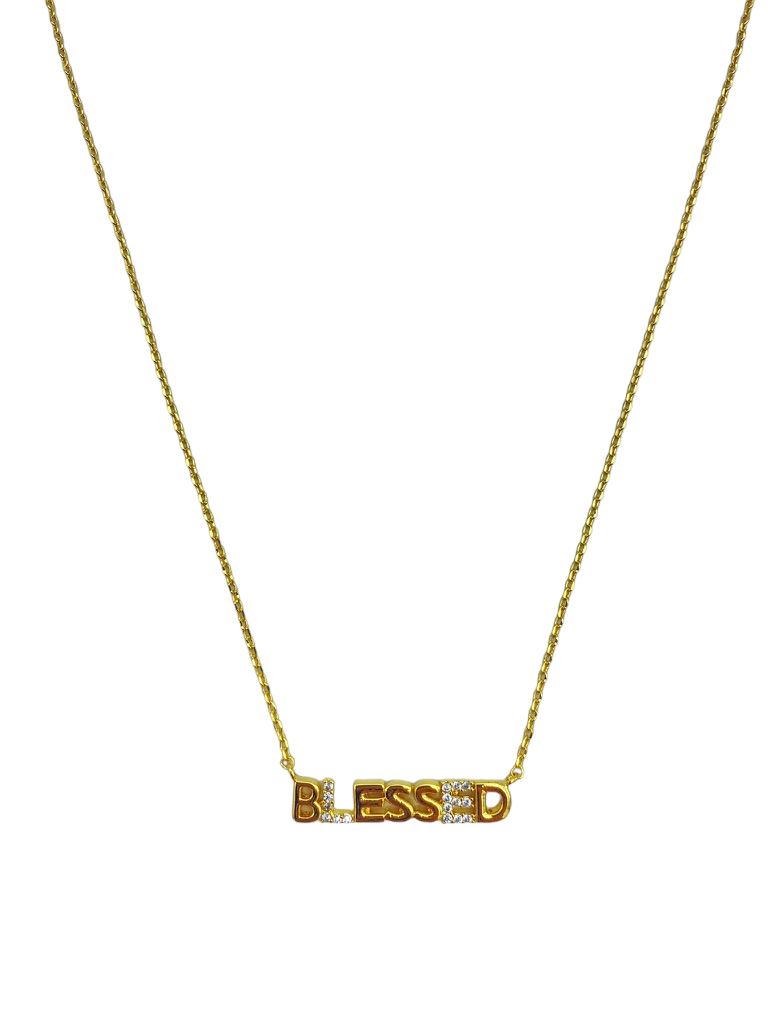 BLESSED LETTER NECKLACE