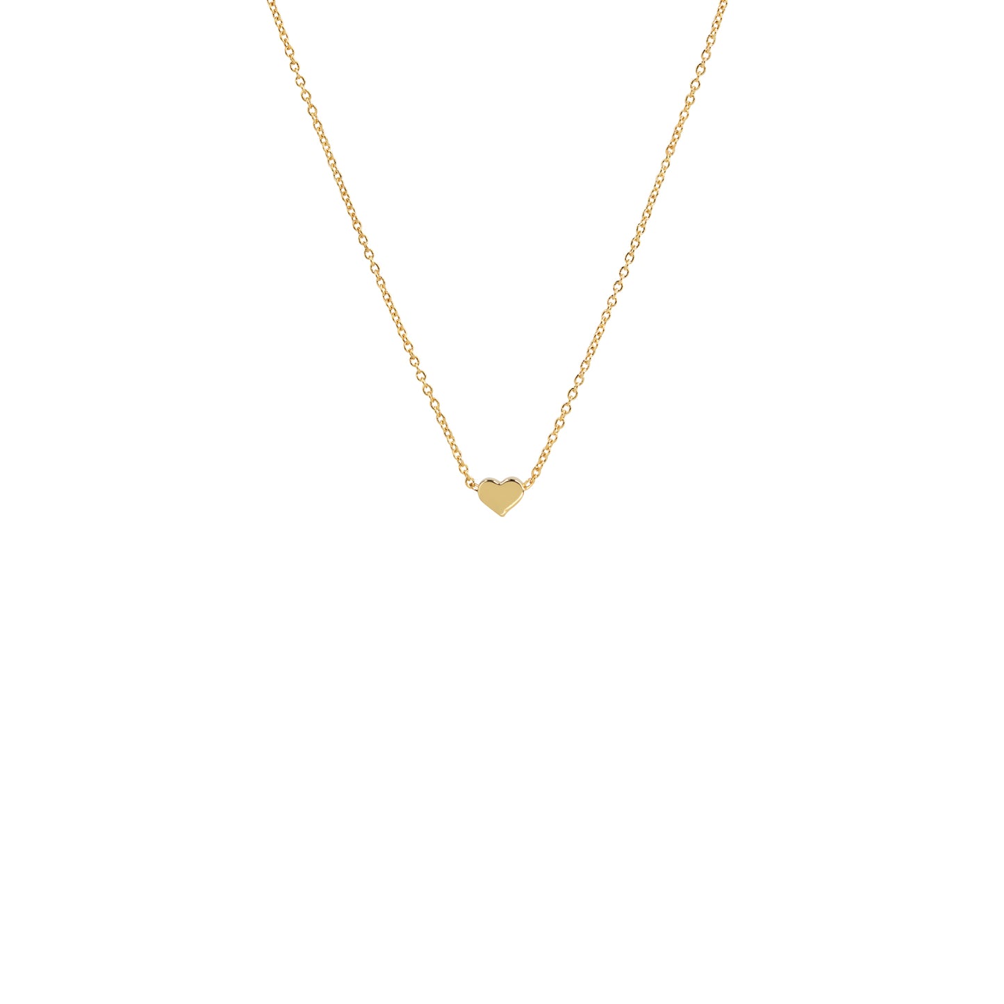 TINY MINIMAL HEART NECKLACE