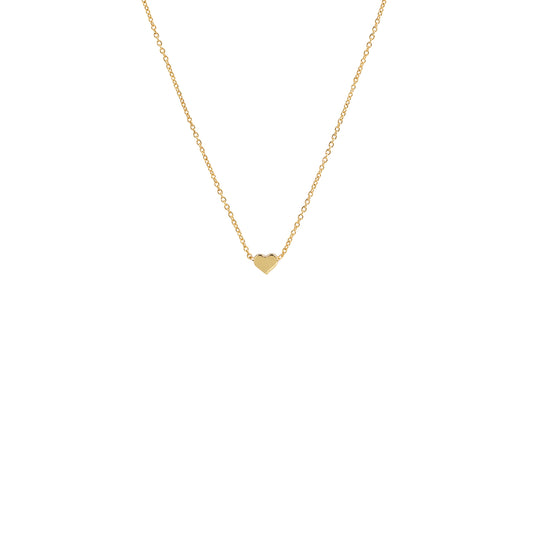 TINY MINIMAL HEART NECKLACE