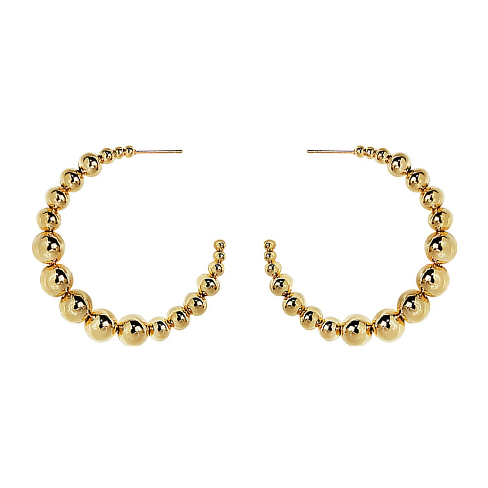 STATEMENT BALL HOOP EARRINGS (X-LARGE)